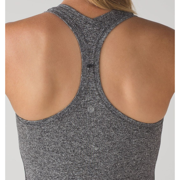Lululemon Cool Racer-Back ll Tank Top Sz 4 Heathered Gray Athletic - Picture 4 of 8